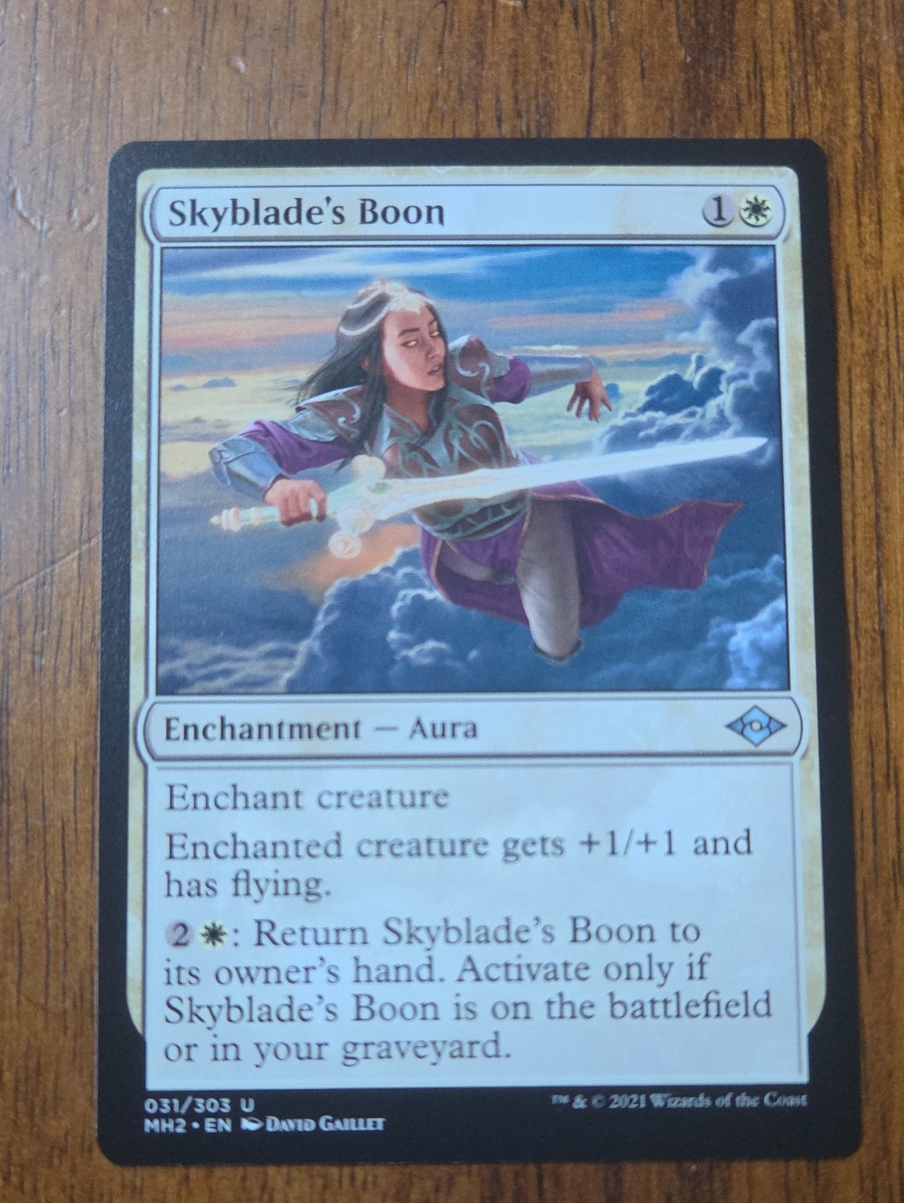 Skyblade's Boon - White Enchantment Aura Card